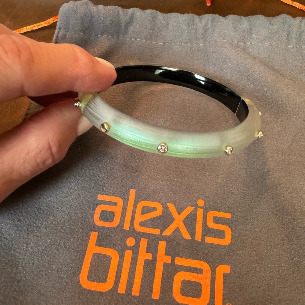 Alexis Bittar Hinged Swarovski Crystal Bracelet.